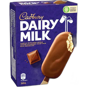 Dairy Milk Ice Cream — available in VendrHQ vending machines, Melbourne