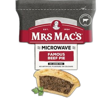 Mrs Mac's Beef Pie — available in VendrHQ vending machines, Melbourne